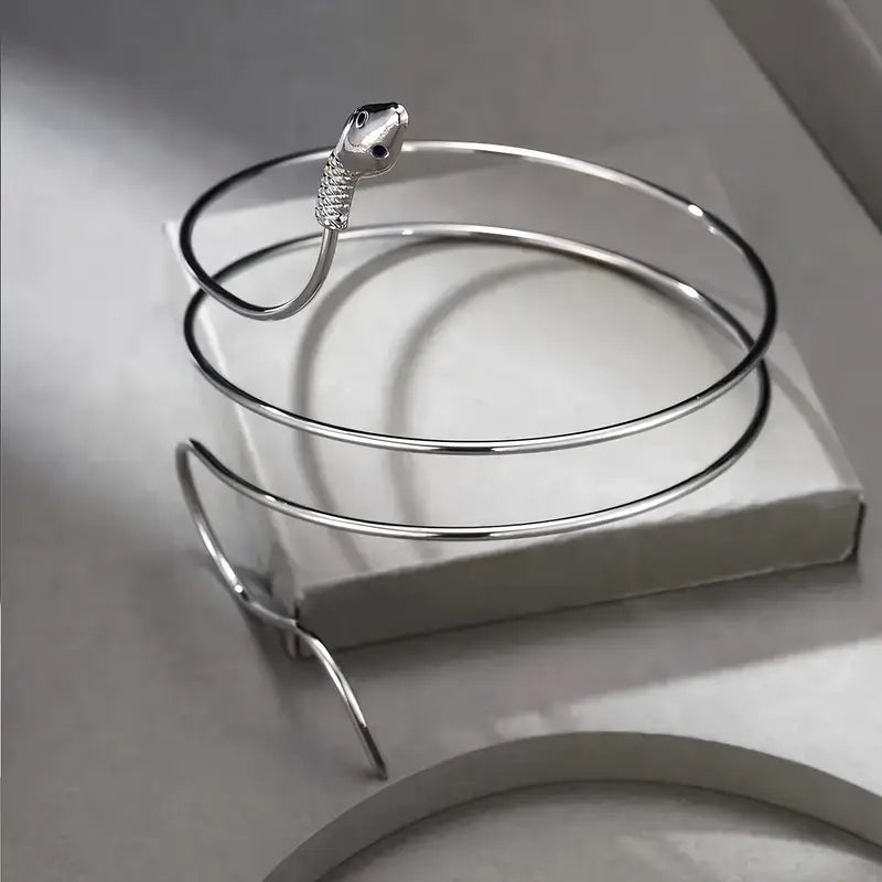 Gothic Style Women'S Sexy Iron Snake Arm Band