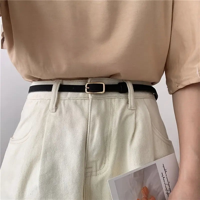 Women's PU Slim Waistband Jeans Belt