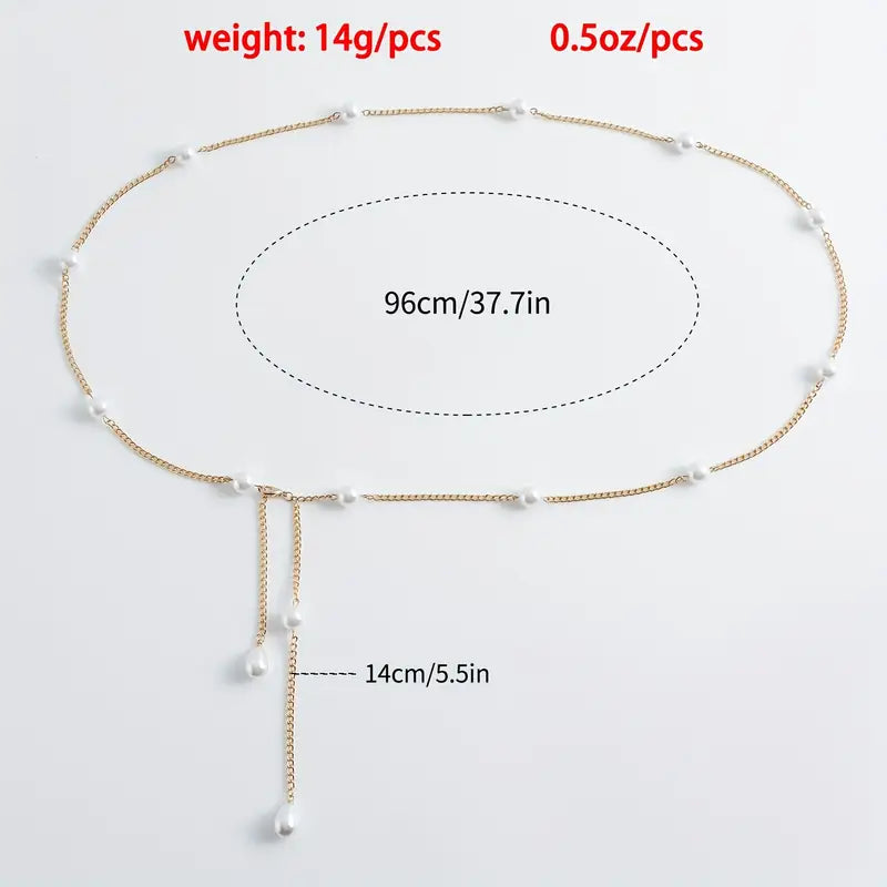 Pearl Waist with Golden Chain