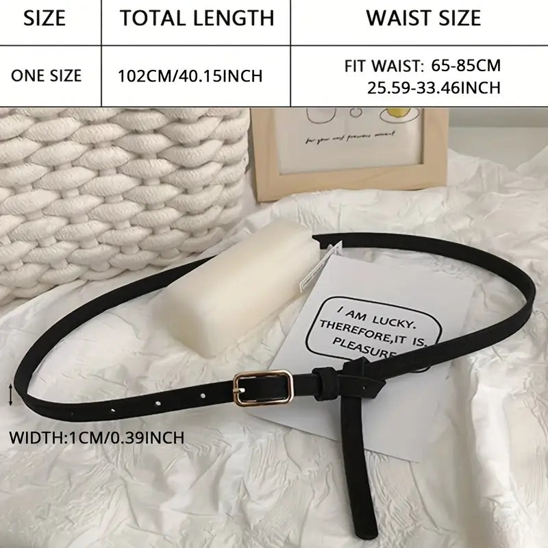 Women's PU Slim Waistband Jeans Belt