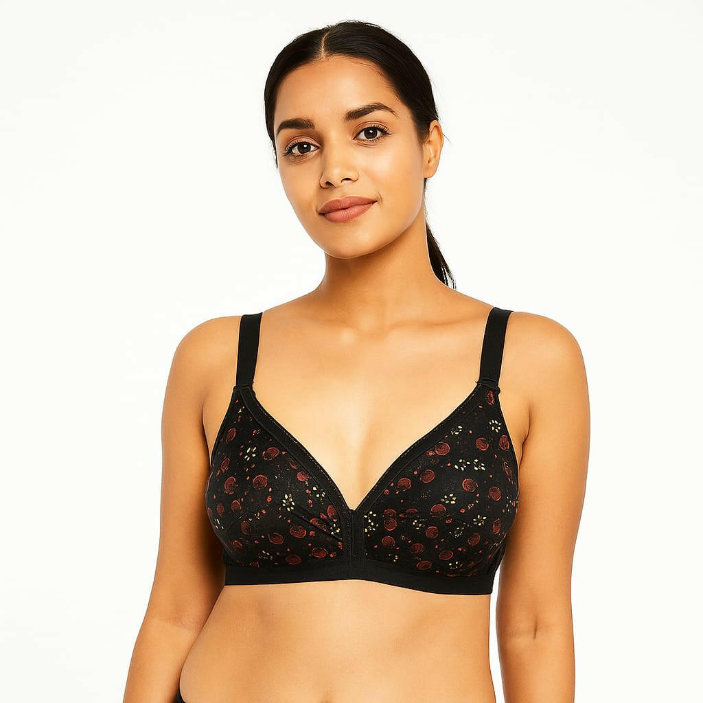 Pack of 4 Imported Style Printed Bras