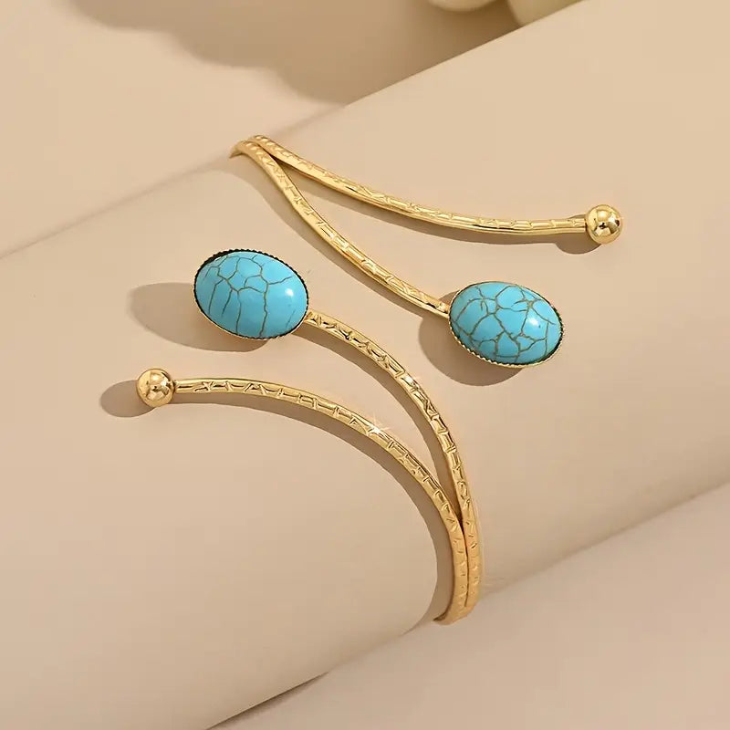 Women's Elegant Multi-Layer Open Bangle Bracelet