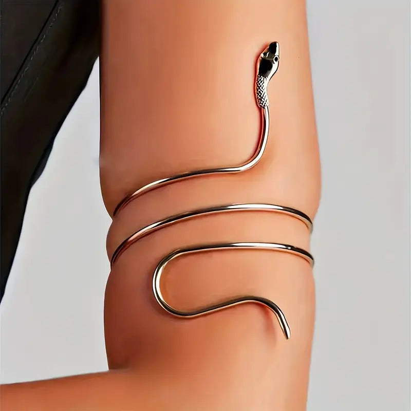 Gothic Style Women'S Sexy Iron Snake Arm Band