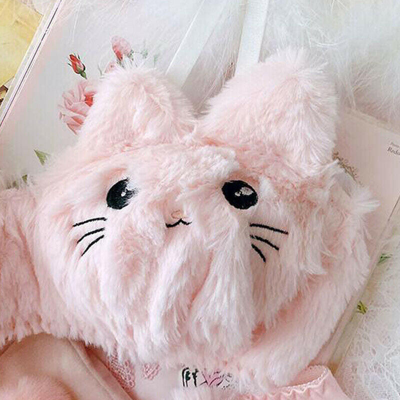 Soft Plush Design Bra & Panty Set