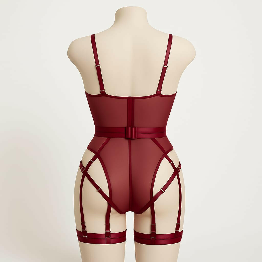 Sexy Lingerie Soft Net Lyt padded Cups & Gloves