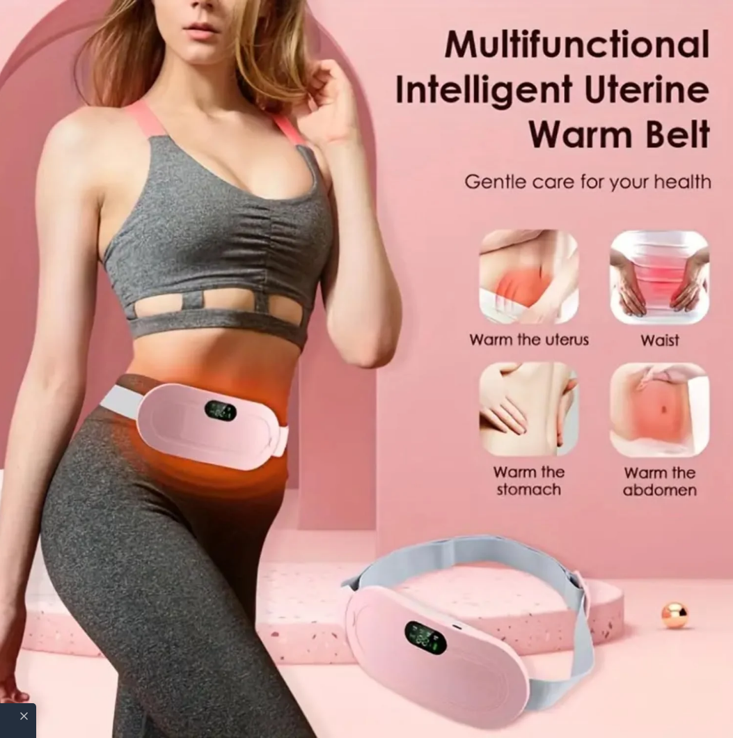 Period Cramps Pain Relief Belt – Soothing Heat and Vibration Therapy