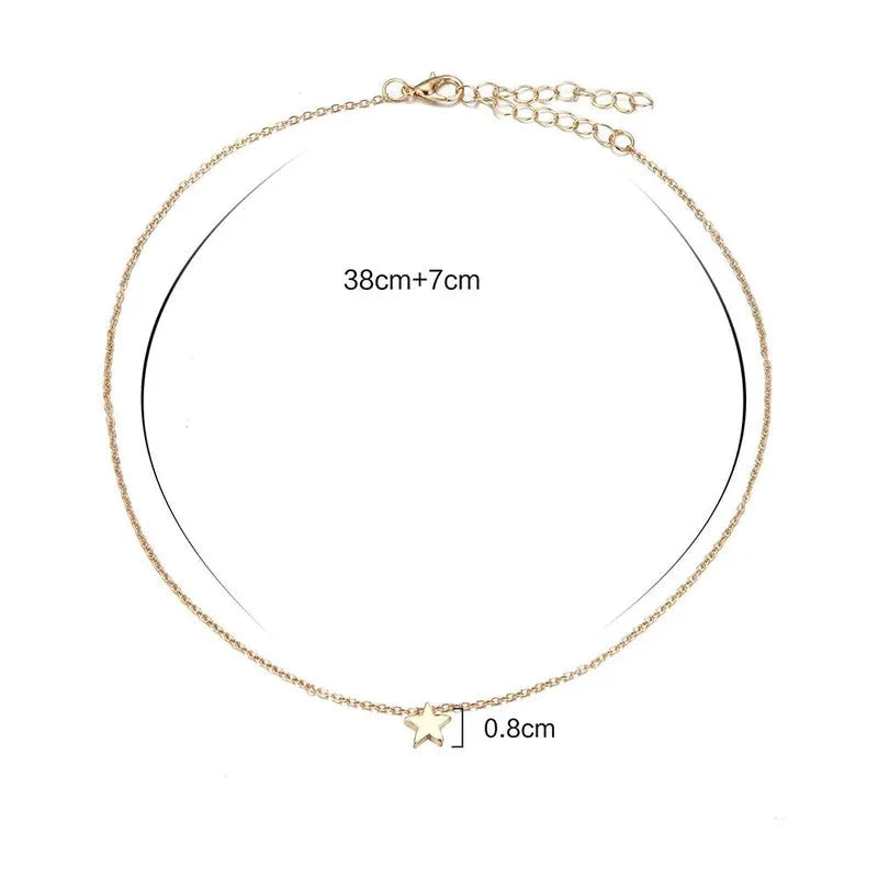Star Alloy Simple Necklace Mominass