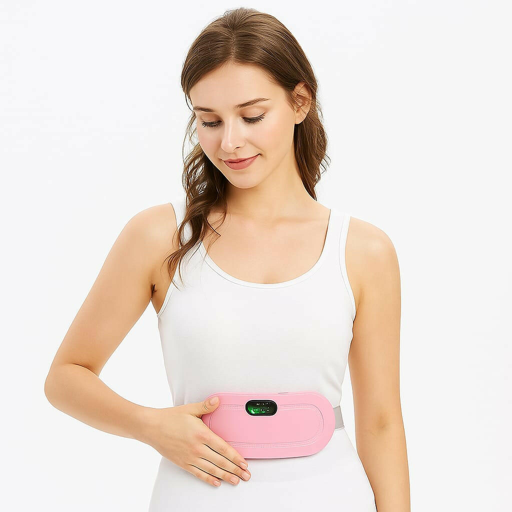 Period Cramps Pain Relief Belt – Soothing Heat and Vibration Therapy
