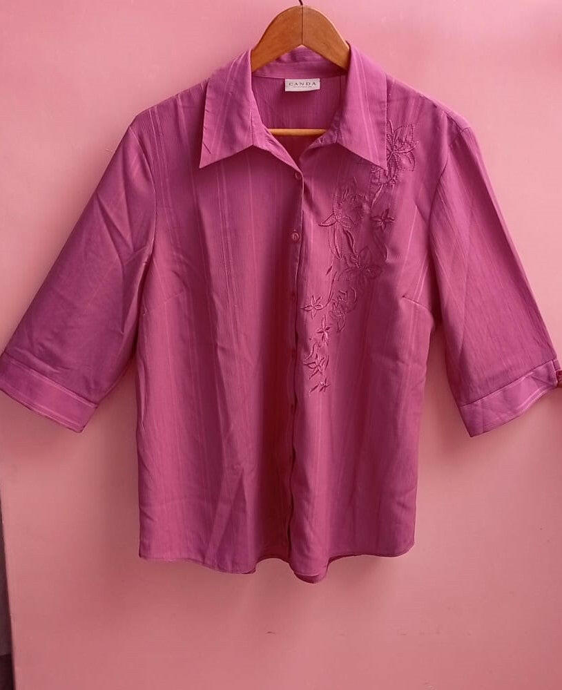 Smart Cotton Embroidered Shirt | Leftover Tops