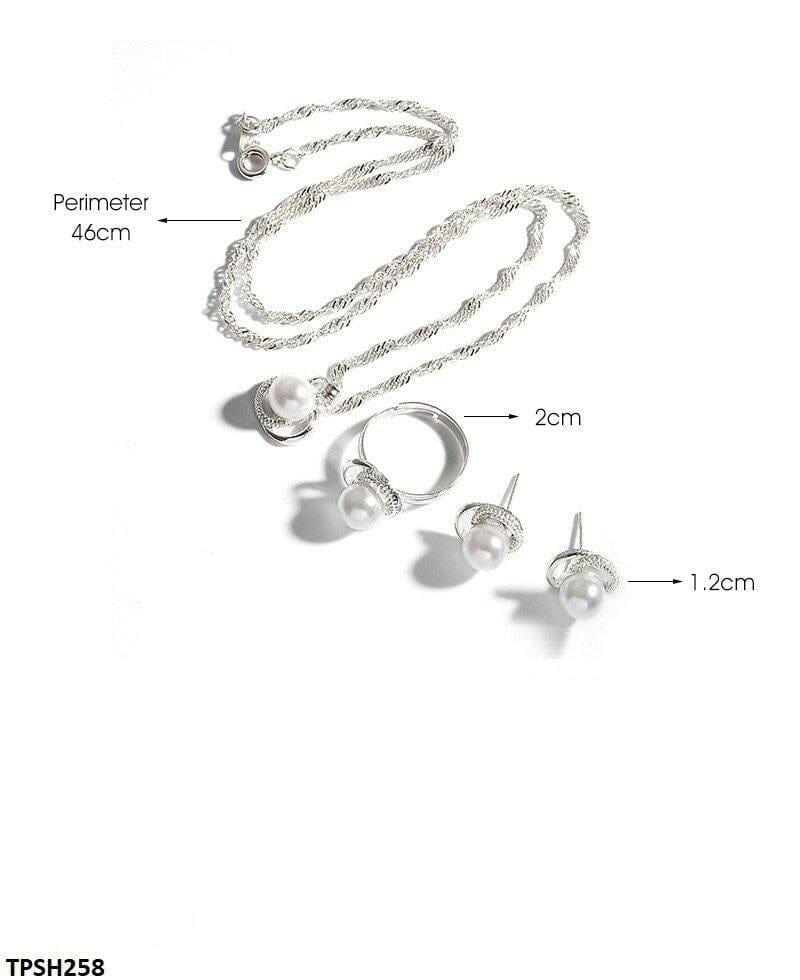 Stunning Artificial Pearl Pendant and Earrings