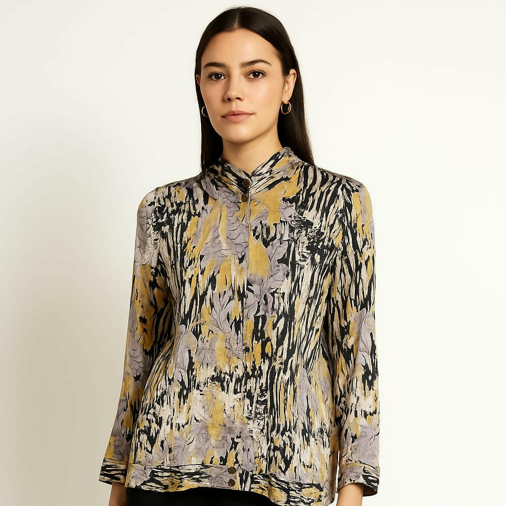 Abstract Printed Shirt | Clearance Tops