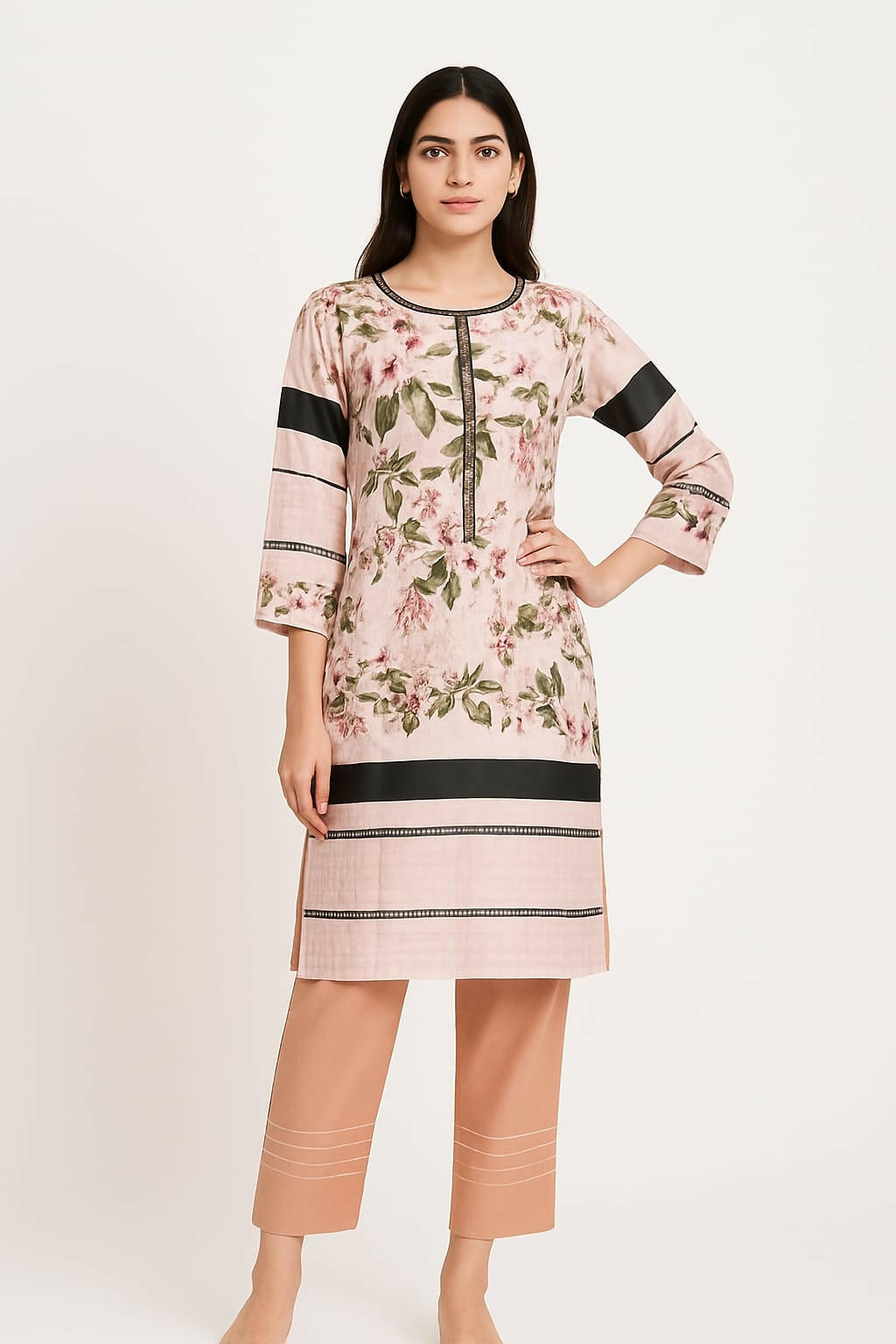 Floral Printed 2 Piece Suit – Shirt & Trouser