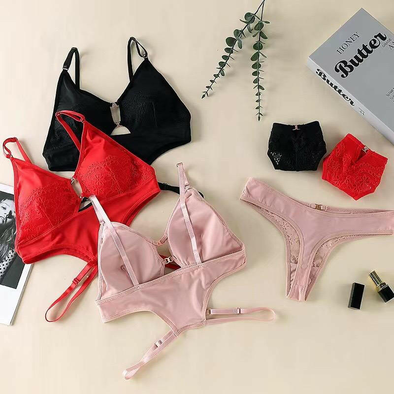 Ladies imported Silk light Paded Push-Up Bra set