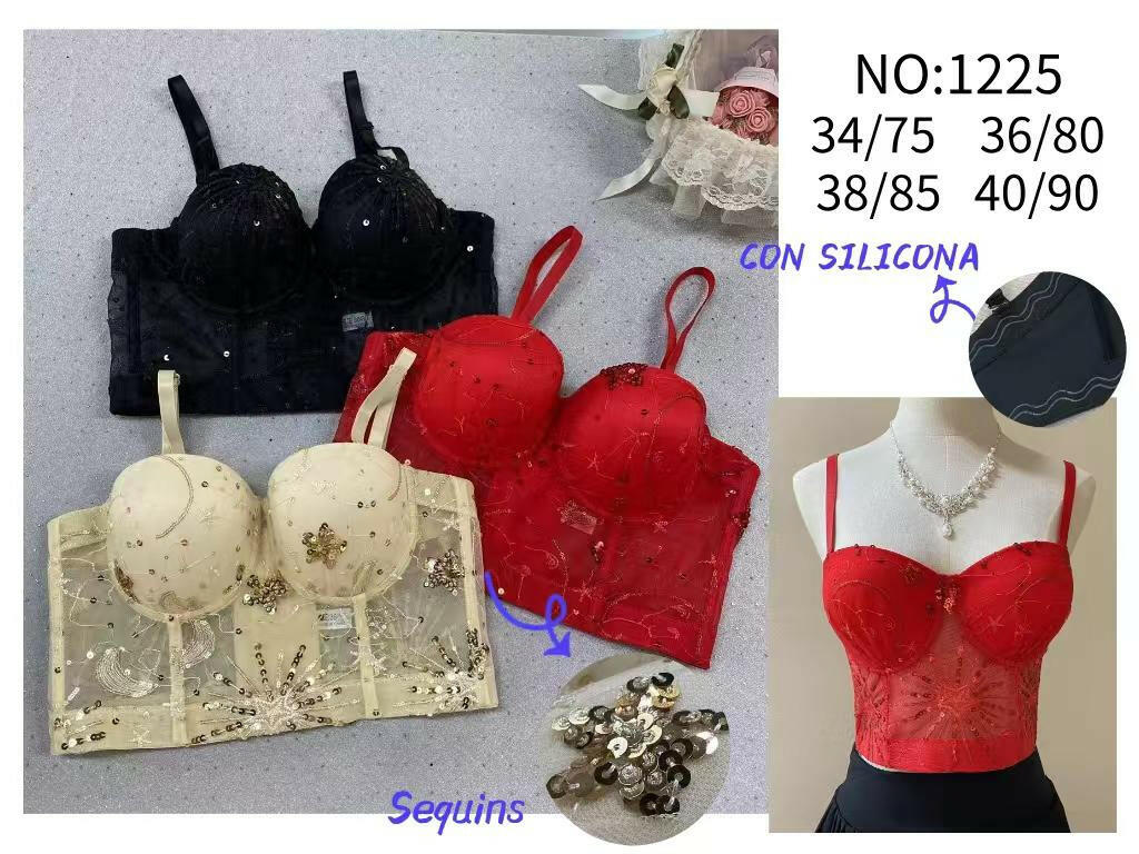 Leopard Leather Bustier Gold Corset Bra Top
