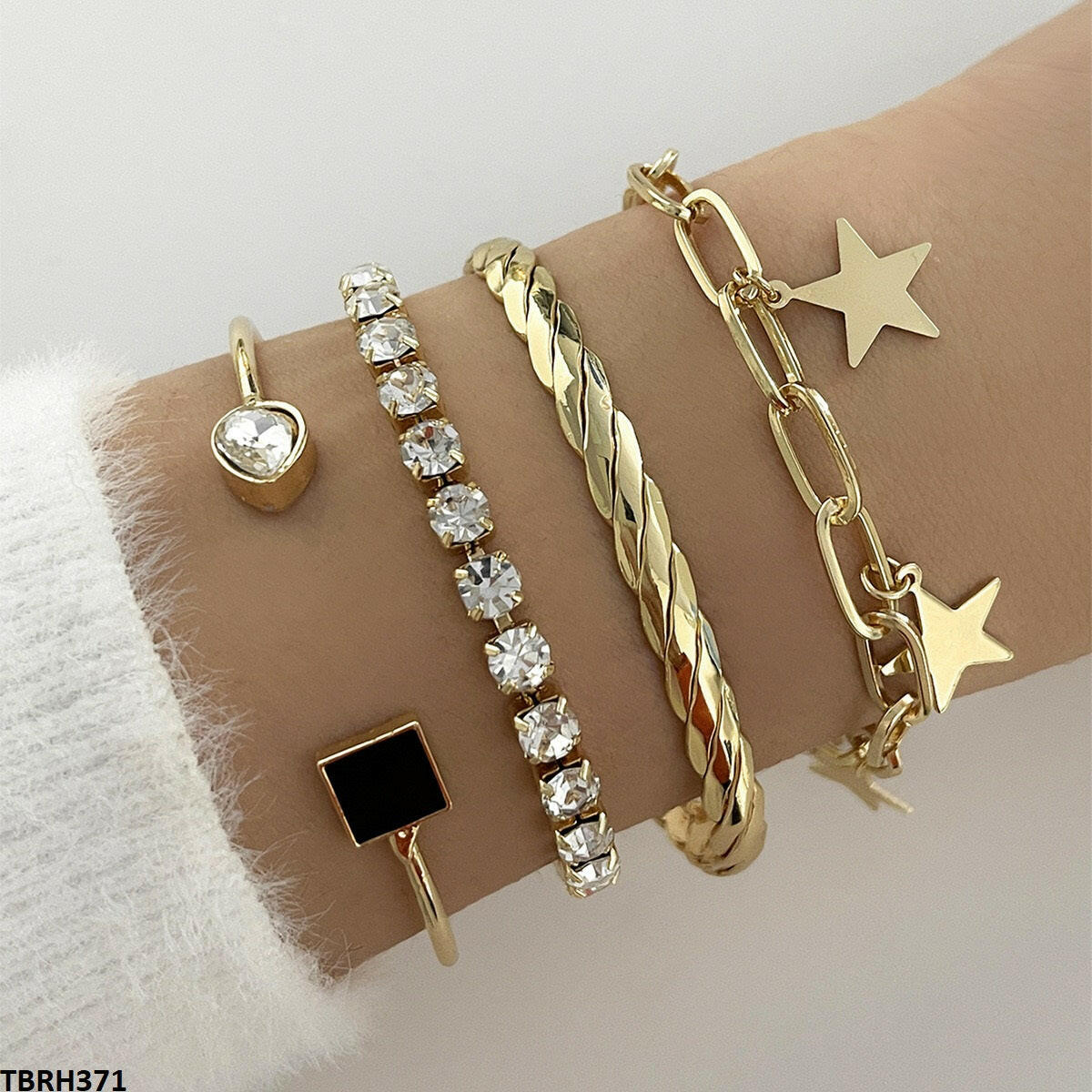 Square/Tear/Star Bracelet Set