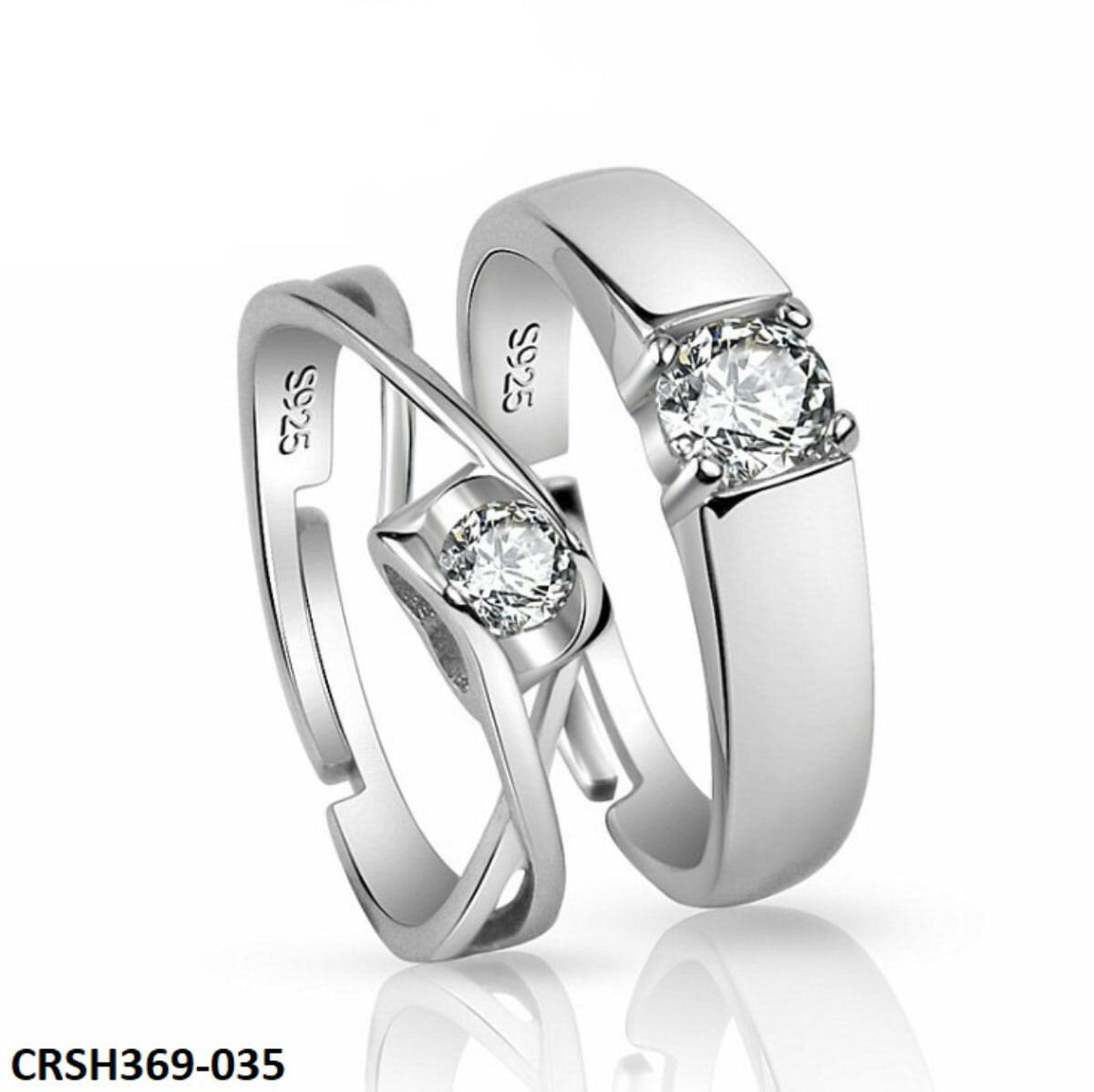 Heart Couple Rings Adjustable