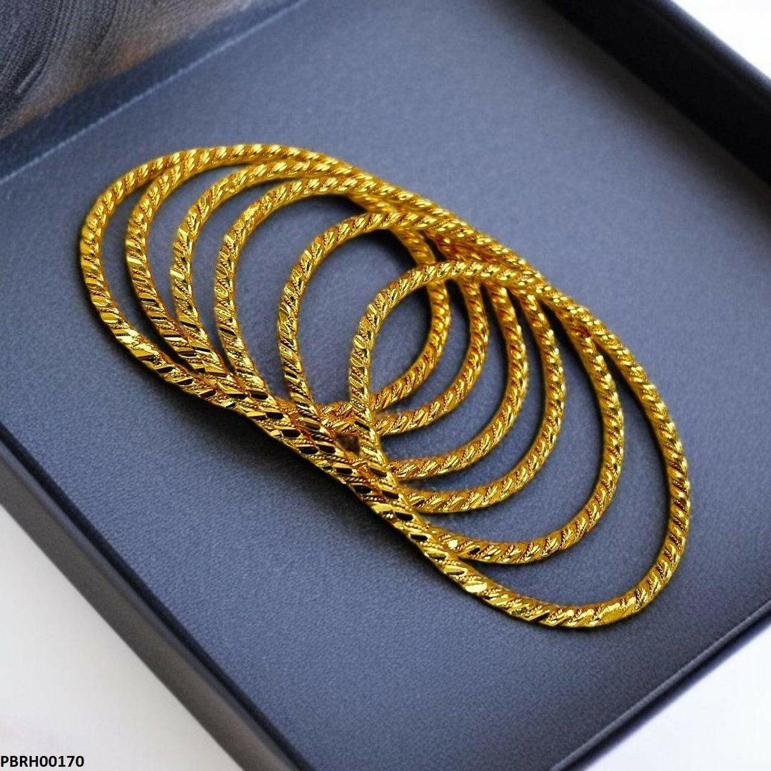 Rope Twist Bangles 6 Pcs Set