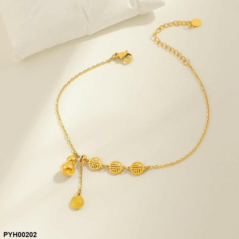 Stainless Steel Coin Single Anklet