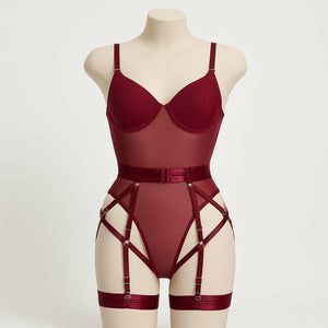 Sexy Lingerie Soft Net Lyt padded Cups &amp; Gloves - MOMINASS
