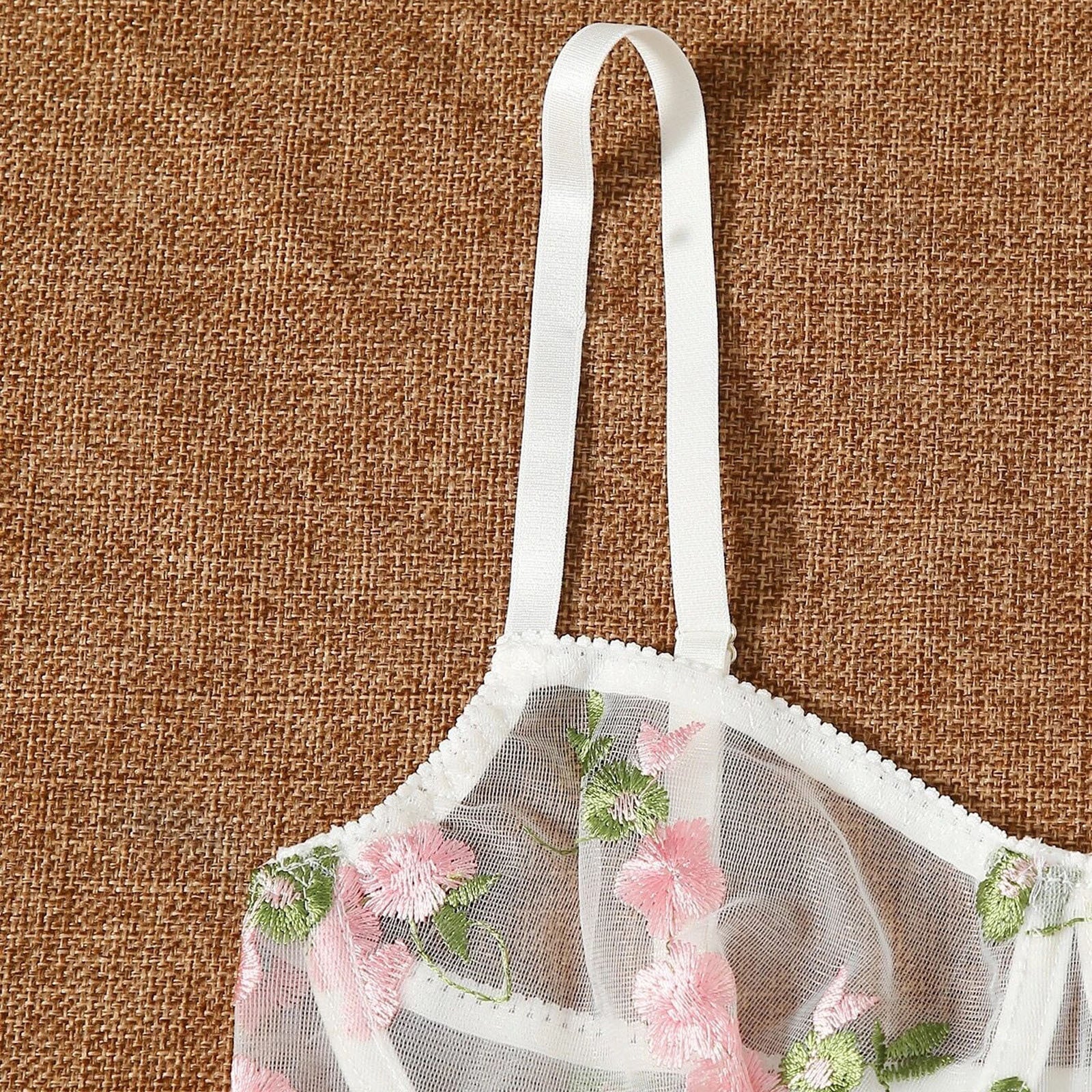 Flower Sexy Embroidery Bra Panty Set Mominass