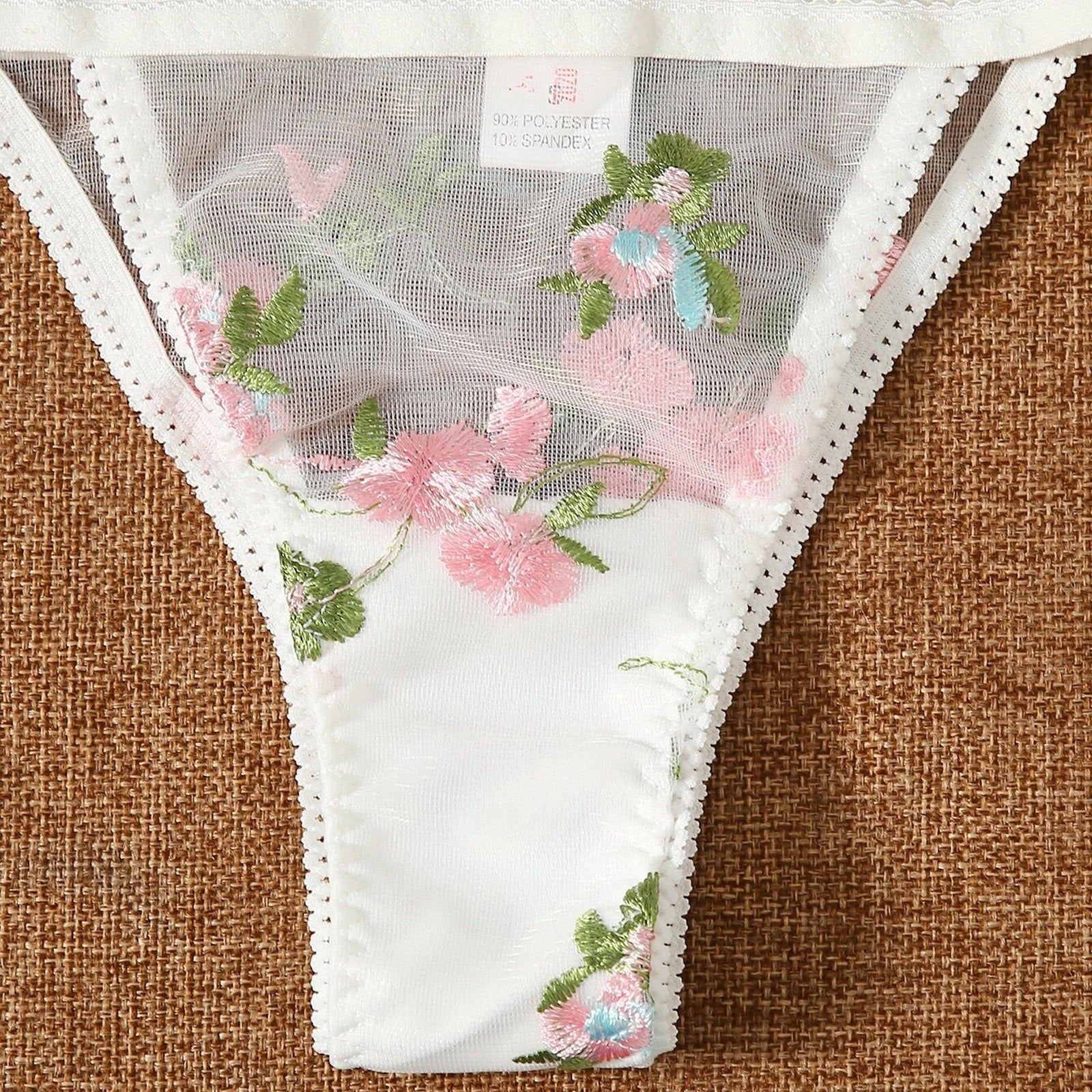 Flower Sexy Embroidery Bra Panty Set Mominass