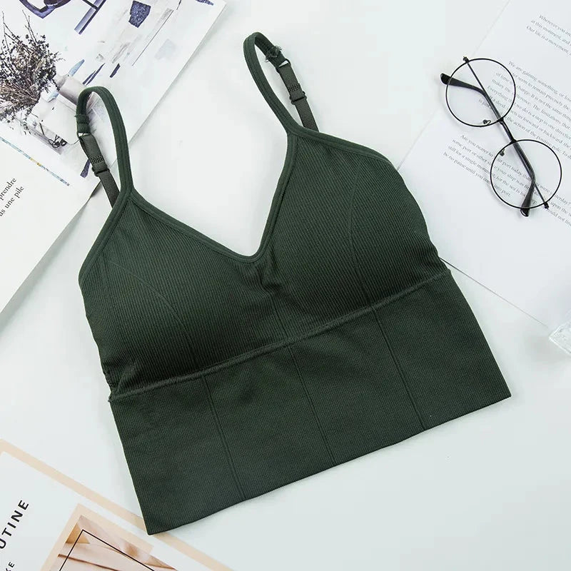 Solid Color Sports Bras Comfort Bra Mominass