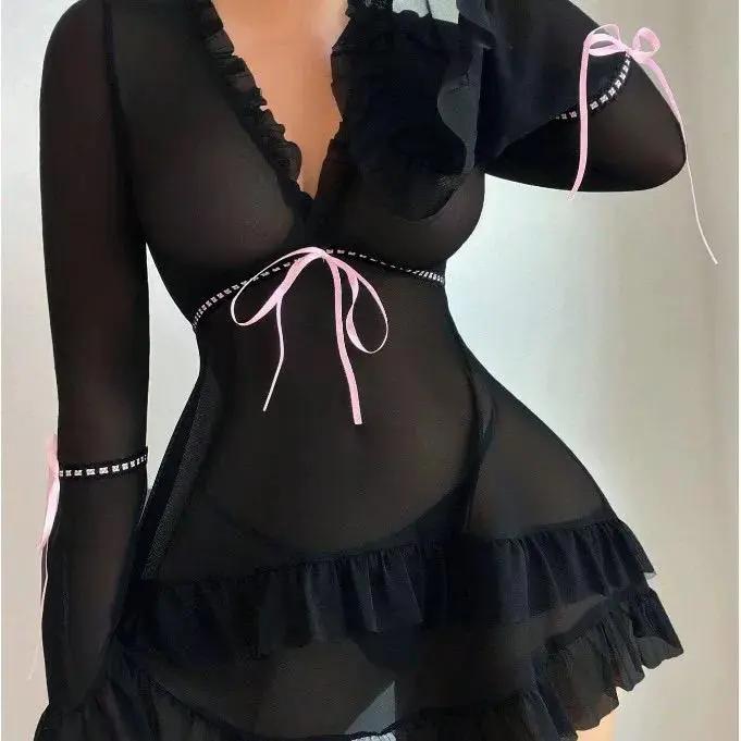 Women Sexy Sleepwear Lingerie Mominass