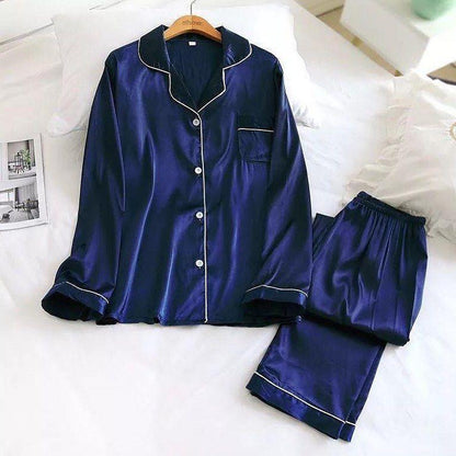 Plain Silk Night Suit For Women Mominass