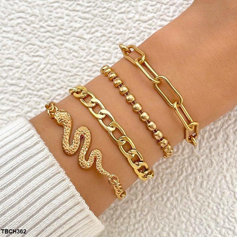 Snake 4 Chain Hand Bracelet Mominass