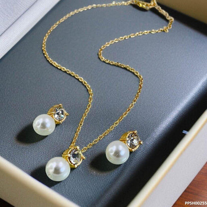 Round Pearl Drop Pedant Set