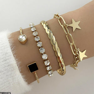 Square/Tear/Star Bracelet Set - MOMINASS