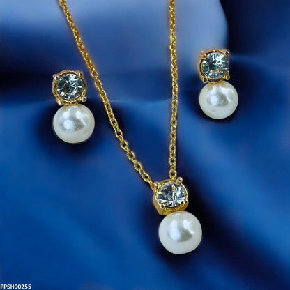 Round Pearl Drop Pedant Set