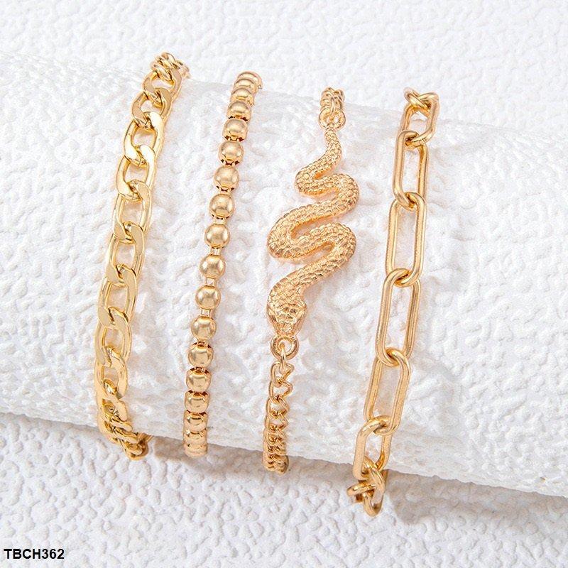 Snake 4 Chain Hand Bracelet Mominass